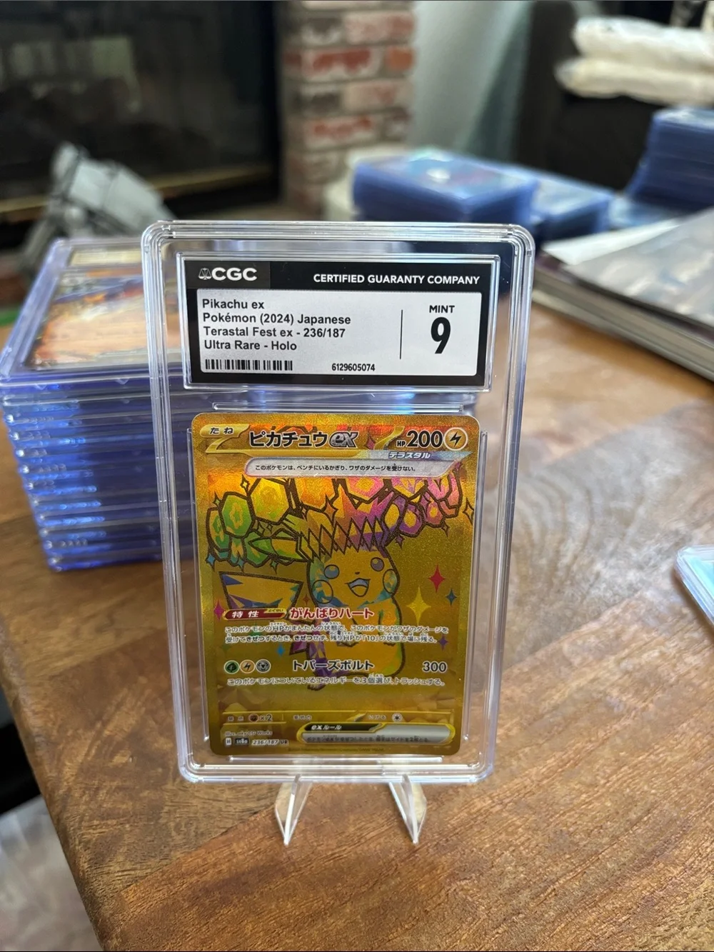 CGC 9 #6129605074 Pikachu ex Gold Ultra Rare Pokemon JP Terastal Fest 236/187